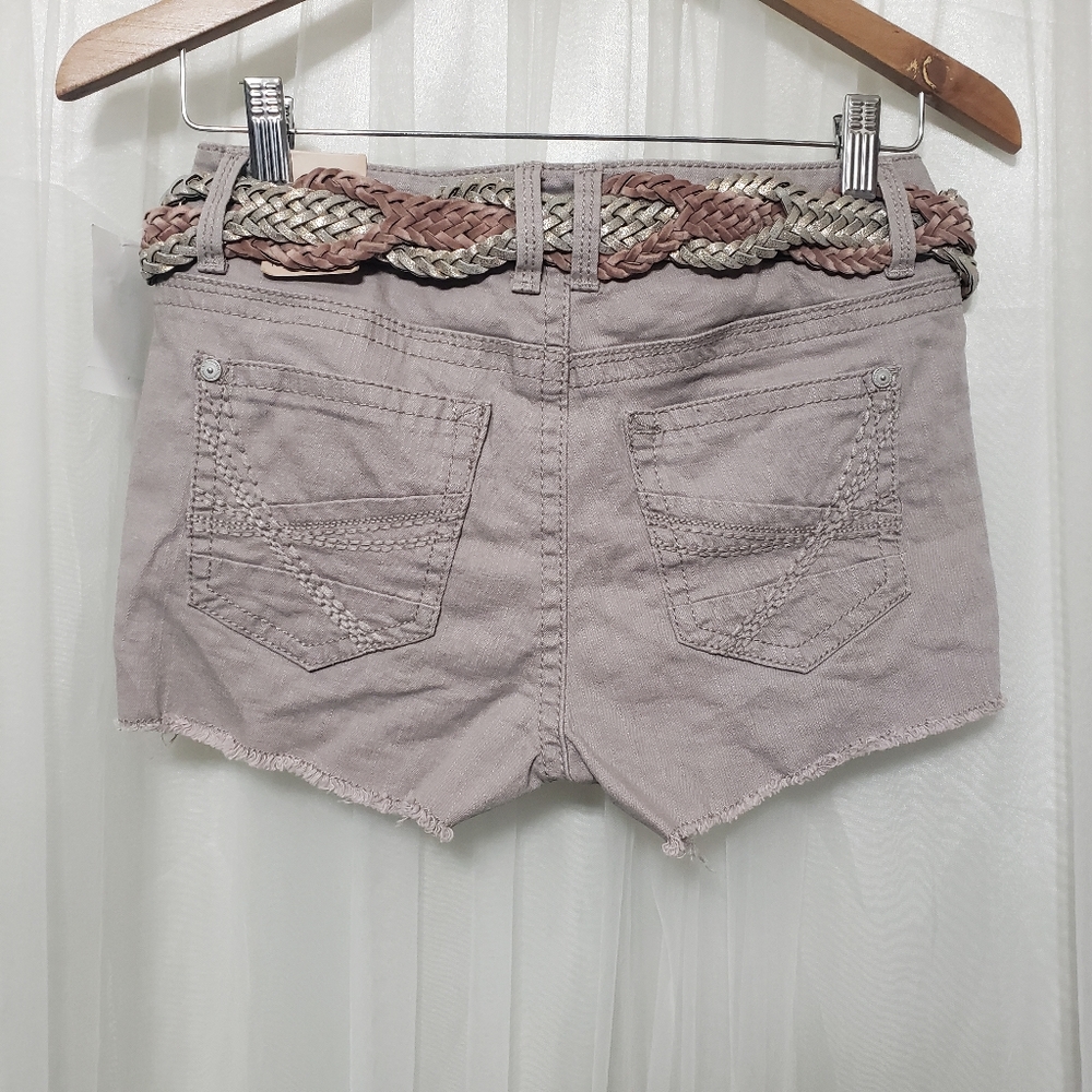 NWT Wallflower Sz 7 Shorty Shorts Stone Grey - Picture 3 of 11